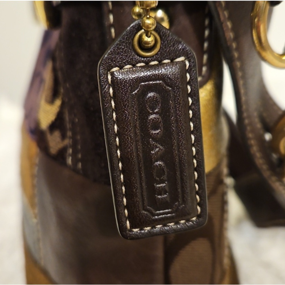 Coach Holiday Patchwork Handbag/ Shoulder Bag. Limited Addition. Y2K - Picture 14 of 16